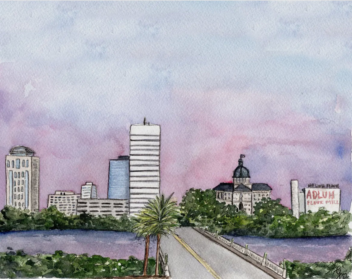 Columbia Skyline Print